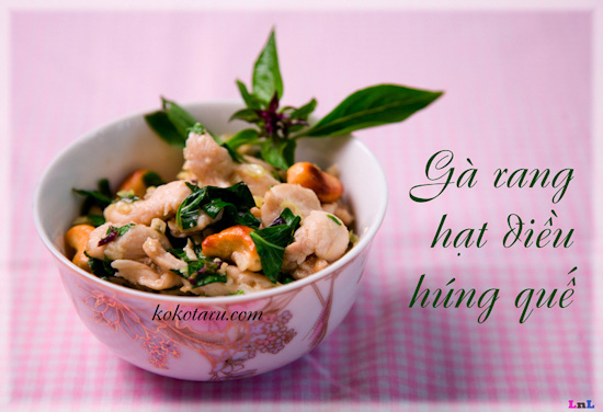 Món ăn từ hạt điều (Phần 6)